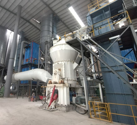 Molino vertical de yeso industrial en polvo Molino de rodillos verticales para yeso. Capacidad de 5-100 toneladas por hora